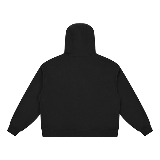 Boxy Button Placket Hoodie