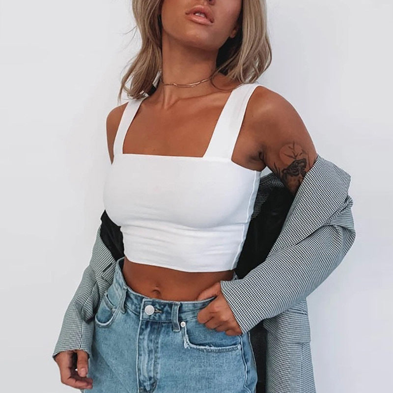 Minimal Muse Square-Neck Crop