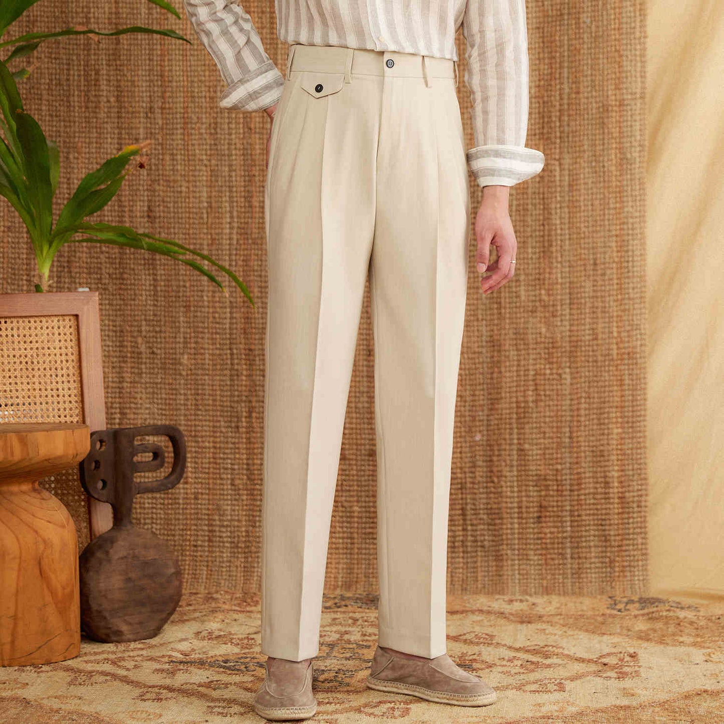 Breathable Business Casual Long Pants Men