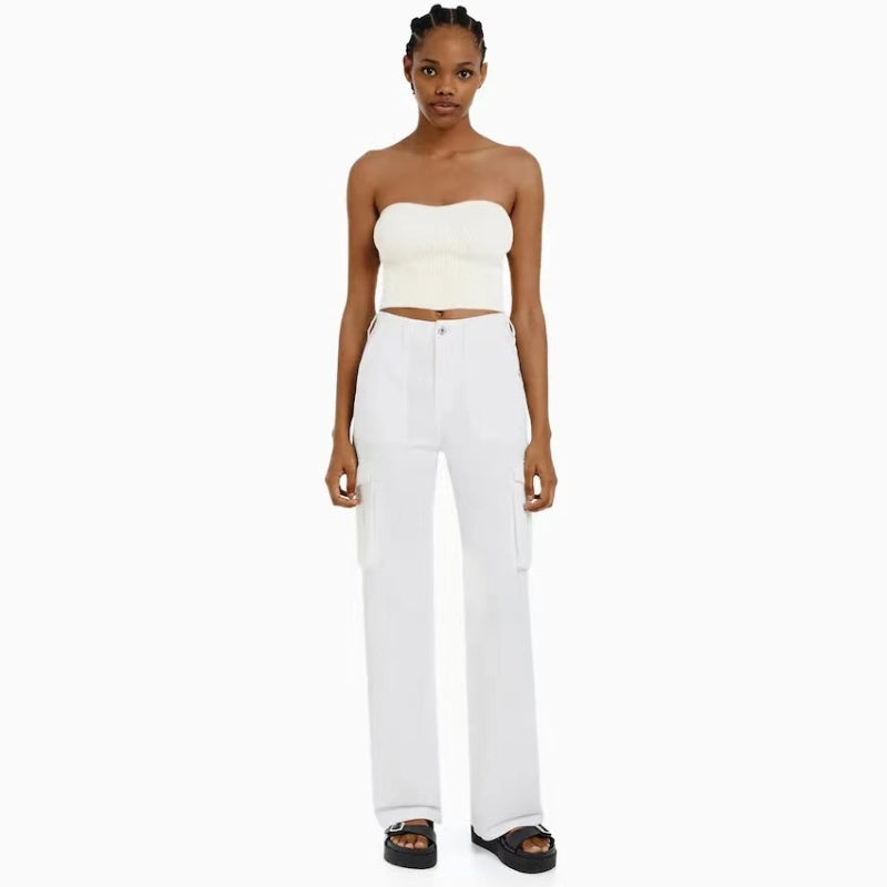 Baggy Straight-Leg Cargo Jeans – Streetwear Utility Fit