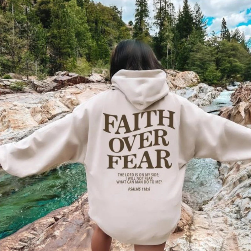 Faith Over Fear Christian Hoodie Christian Sweatshirt Jesus Hoodie