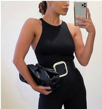 Essential Knit Ribbed Tank | Minimalist Stretch Top for Women