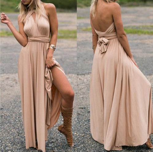 Backless Floor-Length Maxi Dress – Elegant, Versatile & Timeless