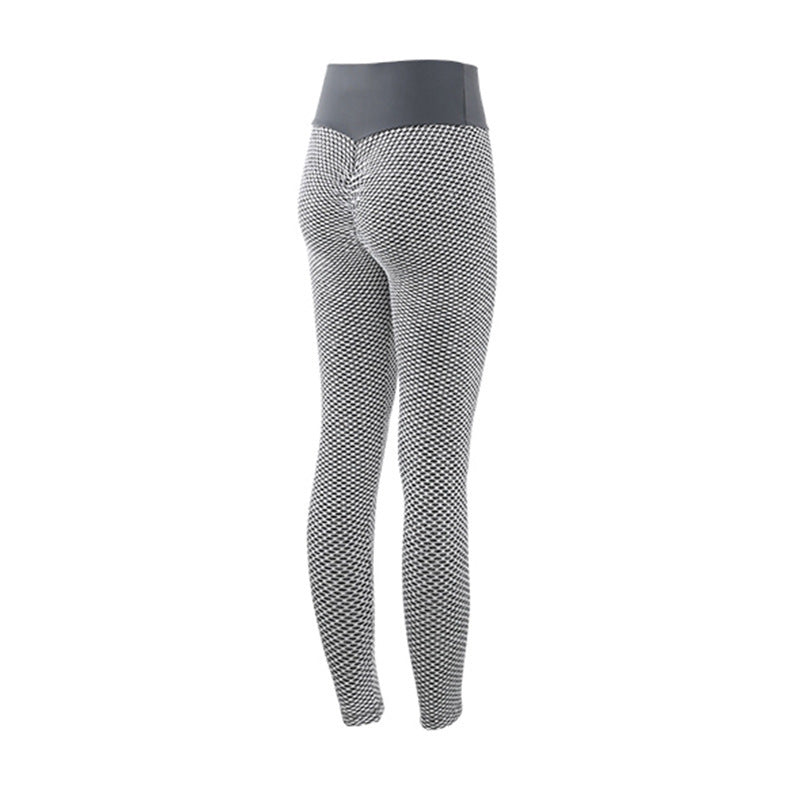 Plaid Sculpt Leggings – Seamless, High-Rise & Gym-Ready