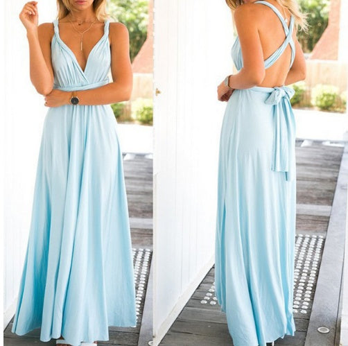 Backless Floor-Length Maxi Dress – Elegant, Versatile & Timeless