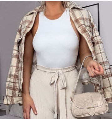 Essential Knit Ribbed Tank | Minimalist Stretch Top for Women