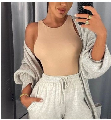 Essential Knit Ribbed Tank | Minimalist Stretch Top for Women