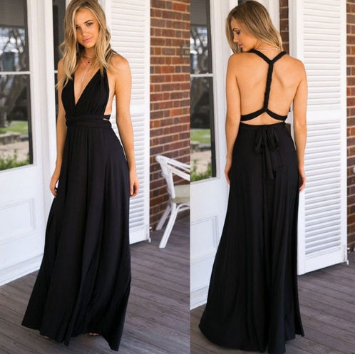 Backless Floor-Length Maxi Dress – Elegant, Versatile & Timeless
