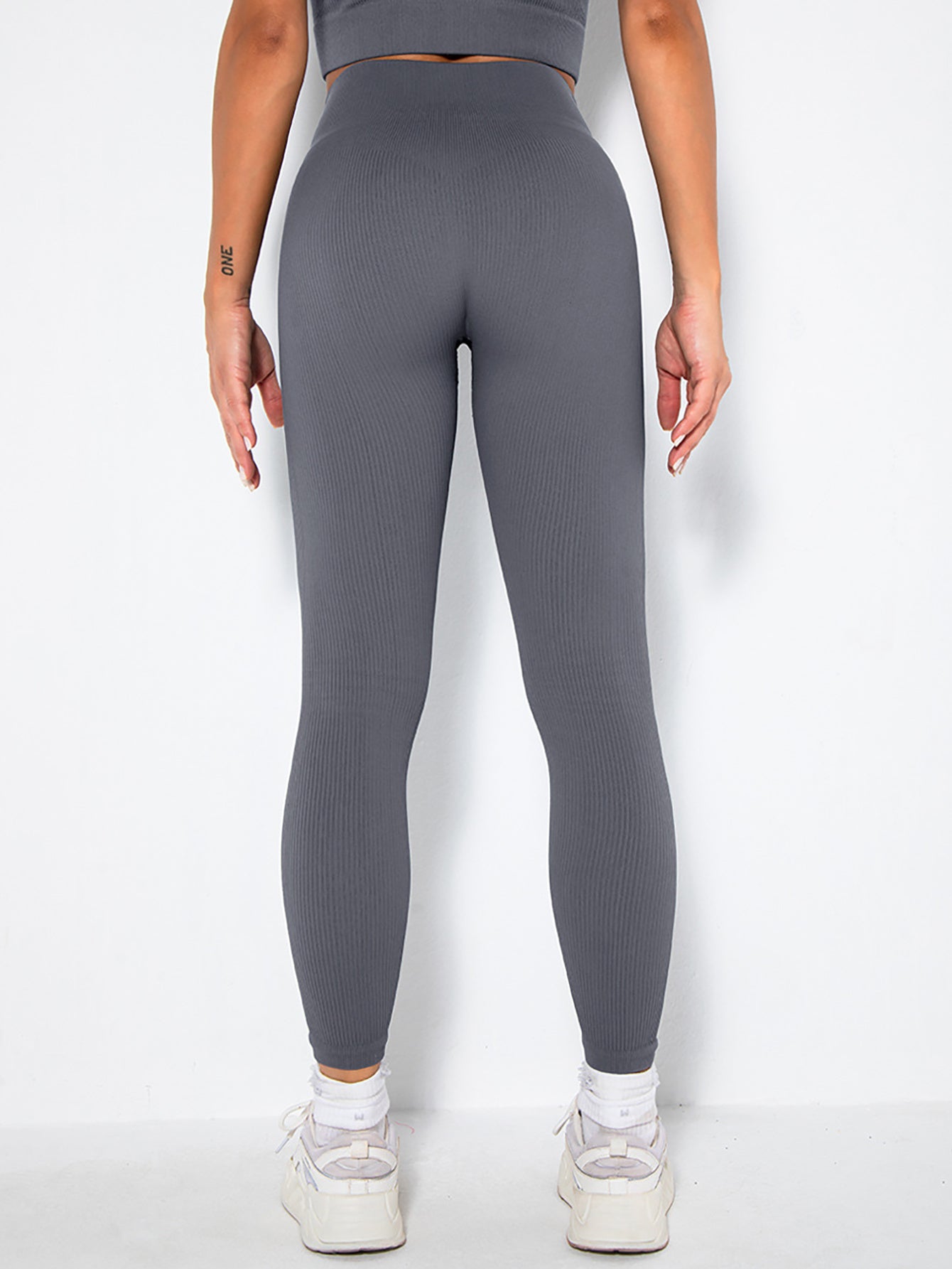 2-Pack Seamless Ribbed Leggings – High Waist Yoga & Gym Set