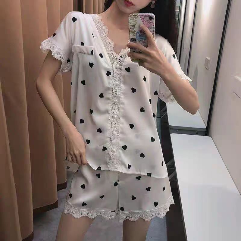 High-grade Ins Style Cute Short Sleeve Homewear Suit