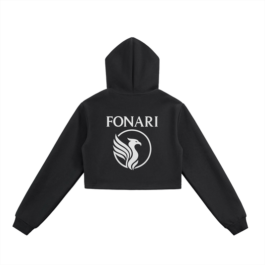 Essential Cropped Zip-Up Hoodie