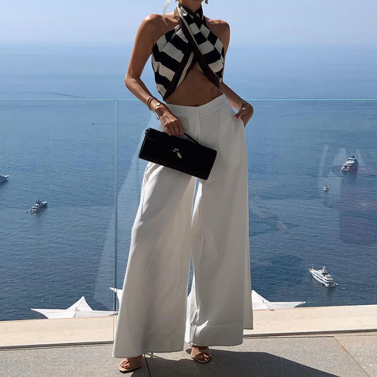 Elegant High Waist Wide-Leg Palazzo Pant