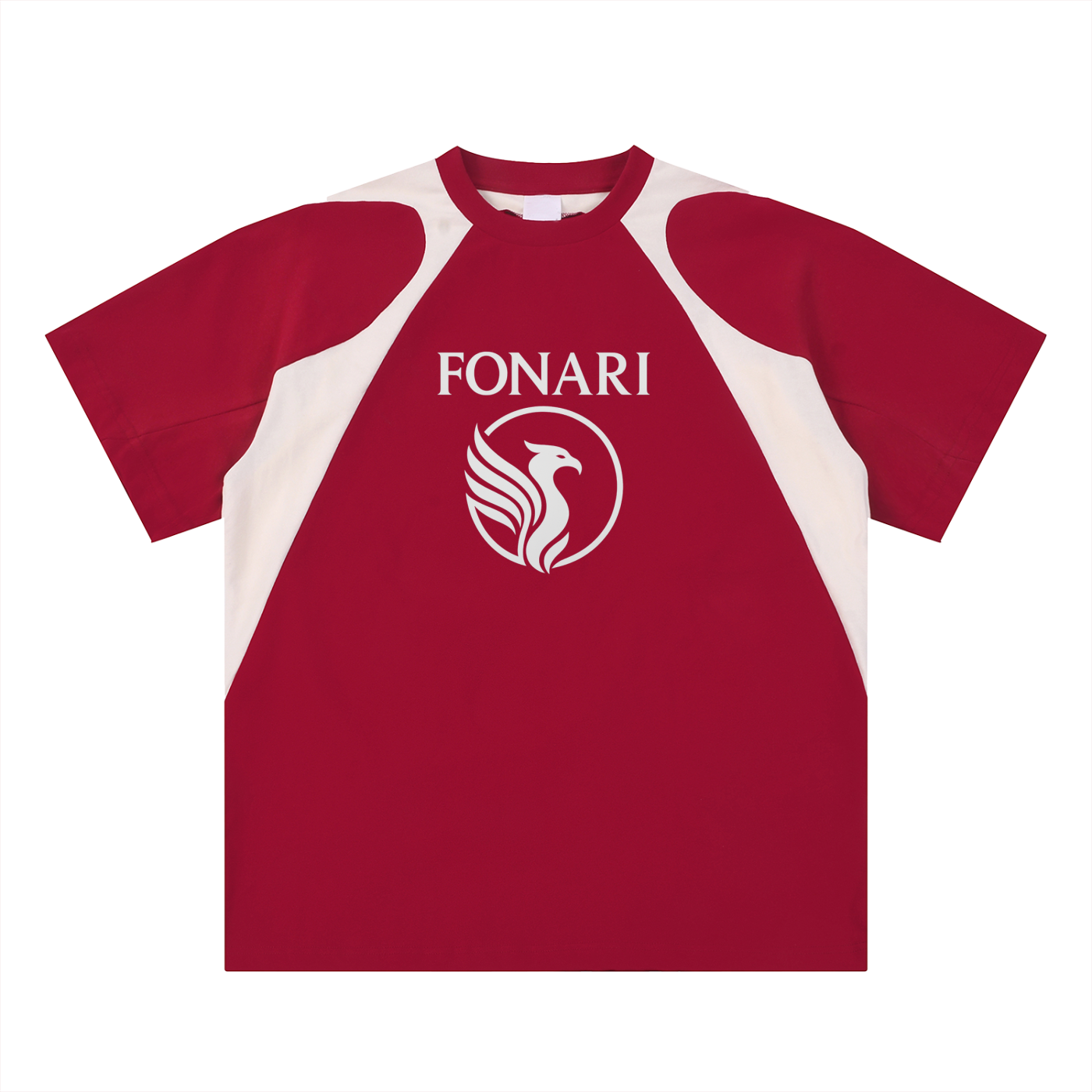 Contrast Panel Cotton T-Shirt