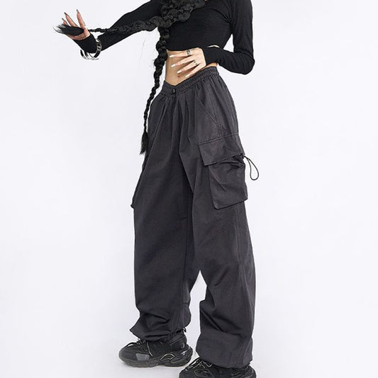 Utility Cargo Wide-Leg Pants