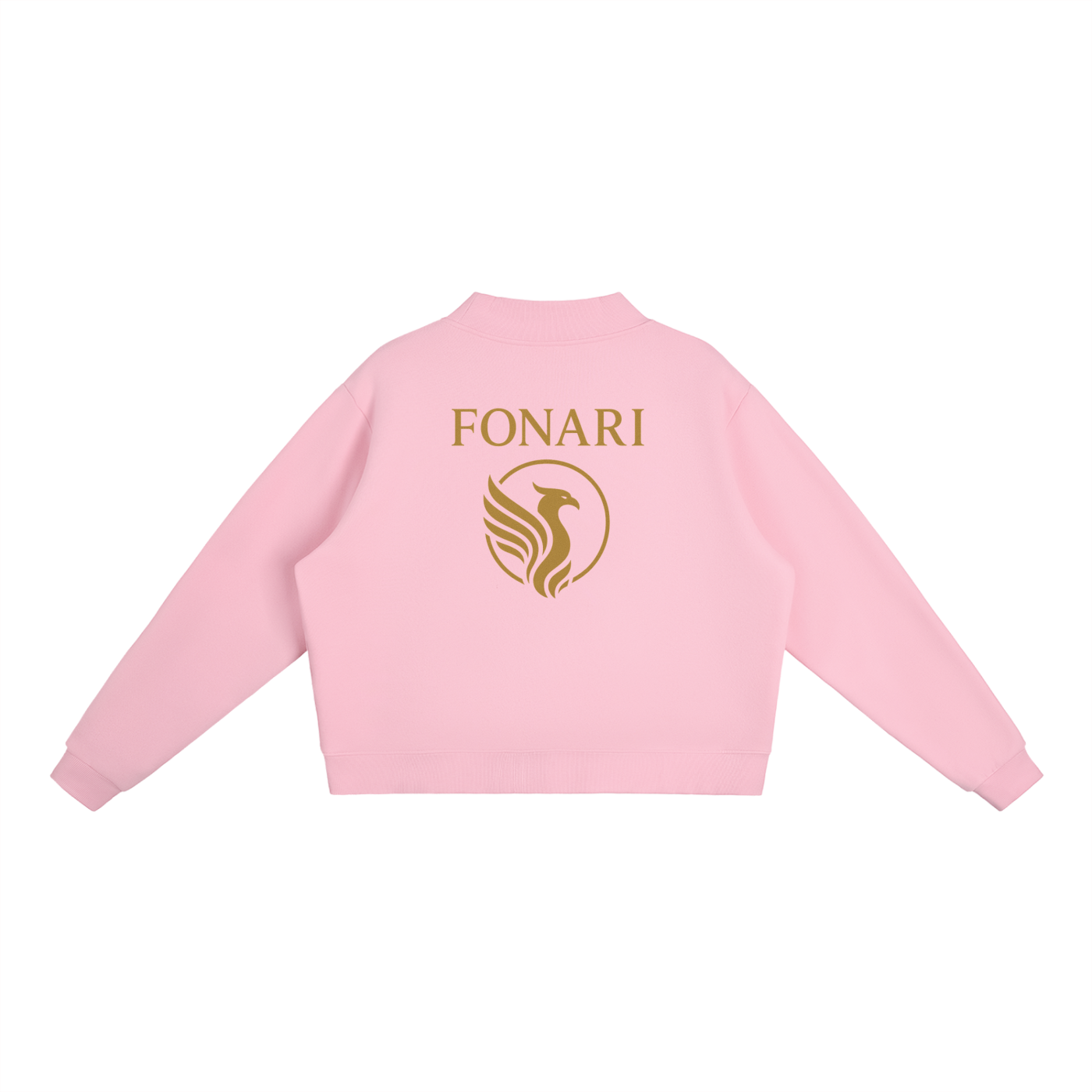 Essential Fleece Mock-Neck Crew Sweatshirt