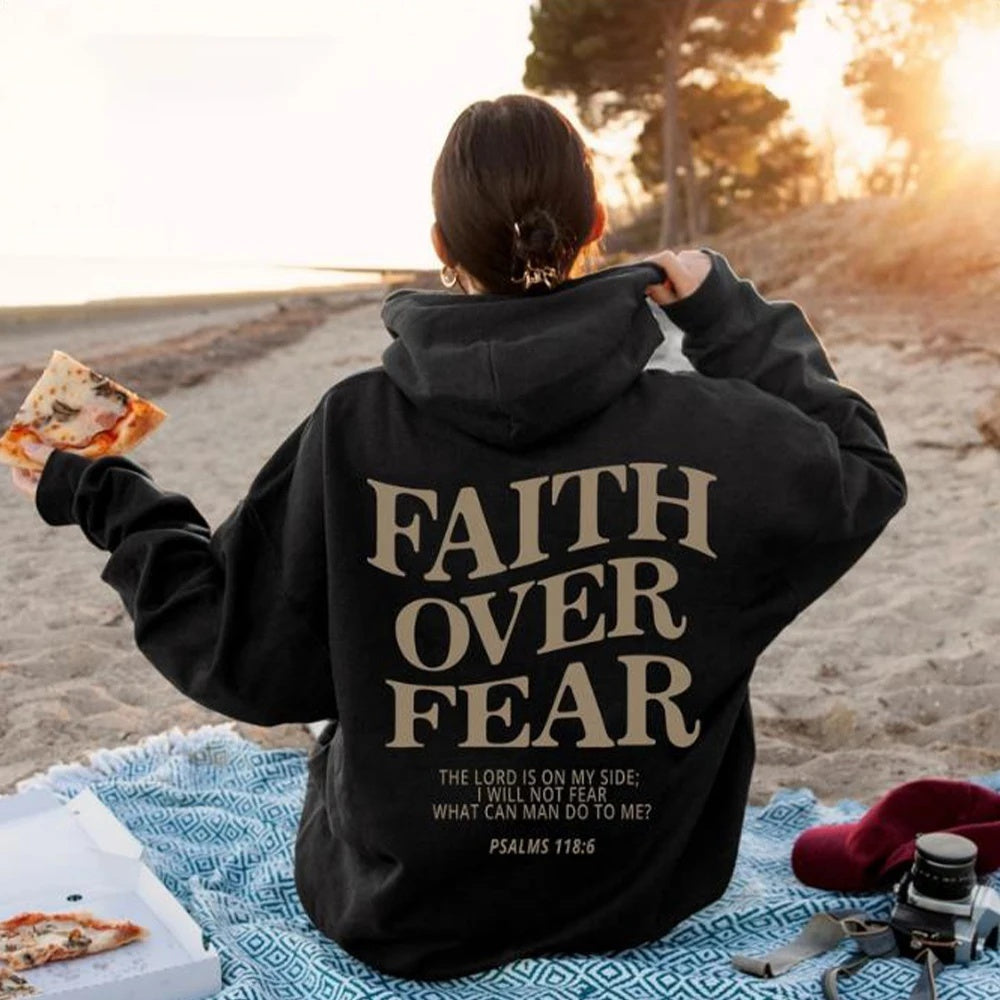 Faith Over Fear Christian Hoodie Christian Sweatshirt Jesus Hoodie