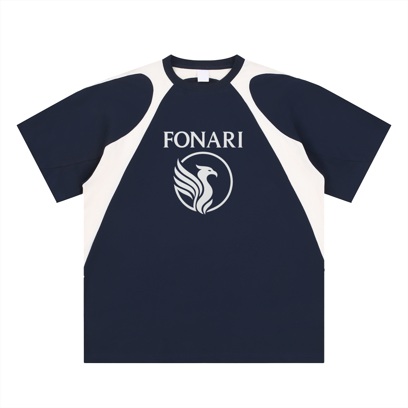 Contrast Panel Cotton T-Shirt