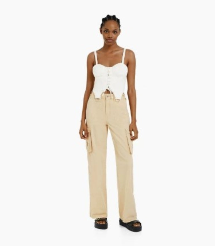 Baggy Straight-Leg Cargo Jeans – Streetwear Utility Fit