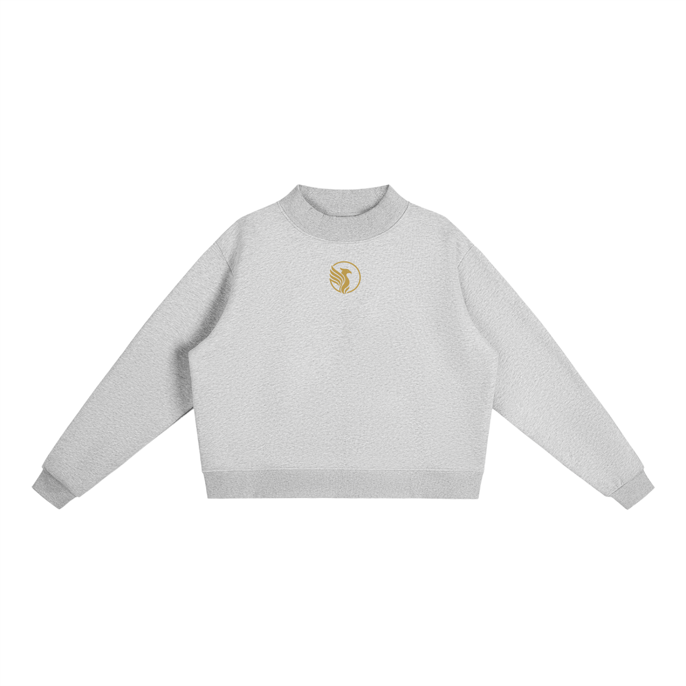 Essential Fleece Mock-Neck Crew Sweatshirt