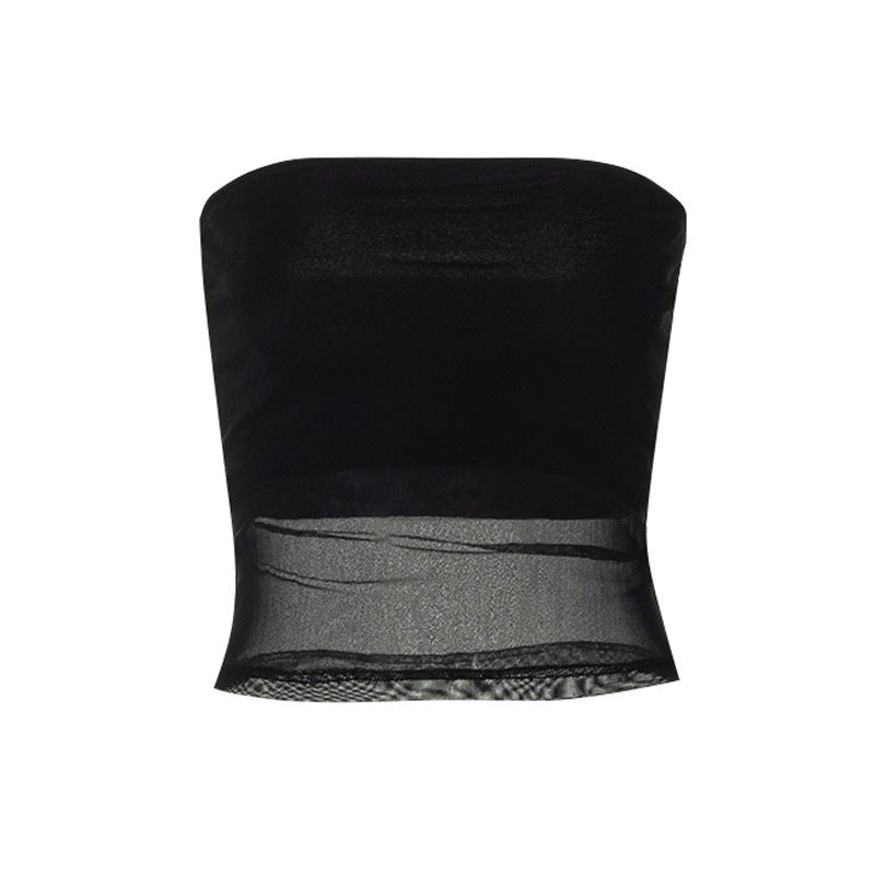 Minimalist Sheer Bandeau Crop