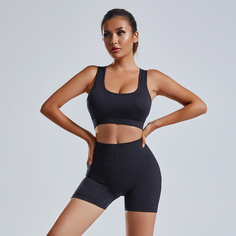 2-Piece Sculpt Set – Seamless Sports Bra & Shorts