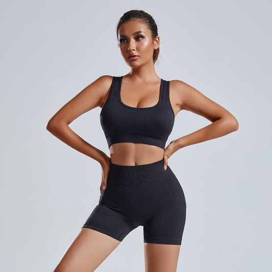 2-Piece Sculpt Set – Seamless Sports Bra & Shorts