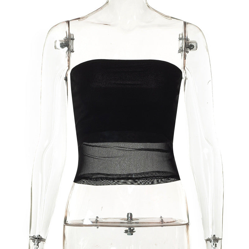 Minimalist Sheer Bandeau Crop