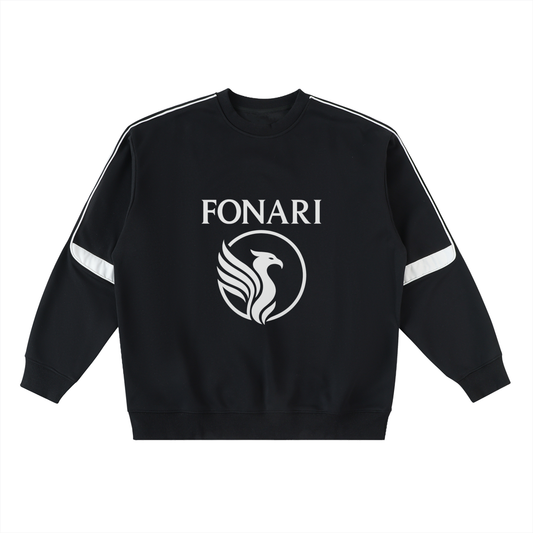 Oversized Crewneck Taped Sweatshirt