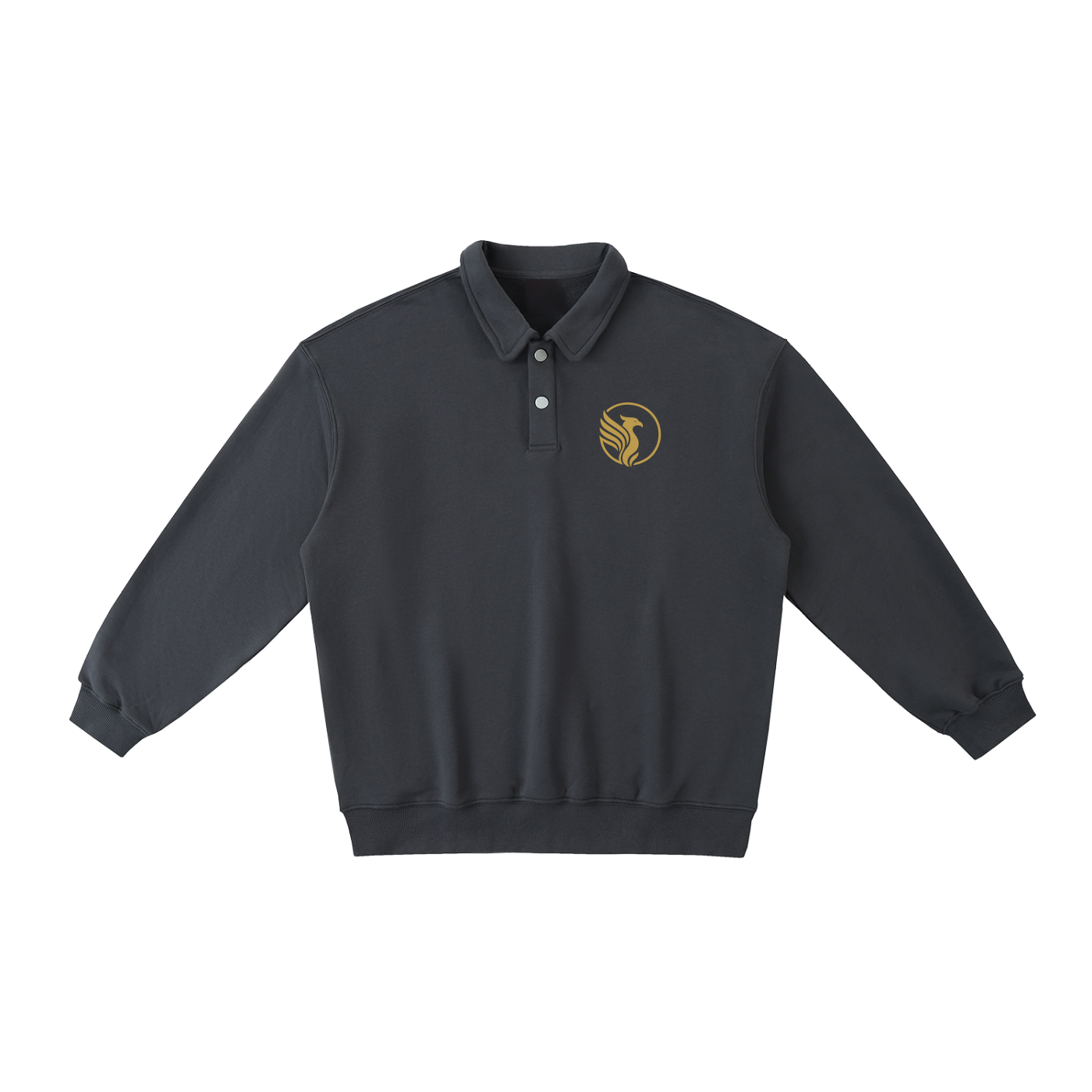 Heavyweight Polo-Collar Sweatshirt