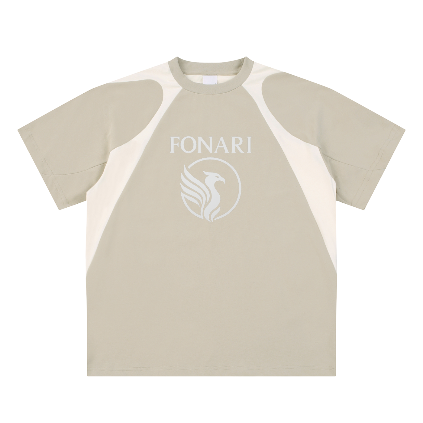 Contrast Panel Cotton T-Shirt