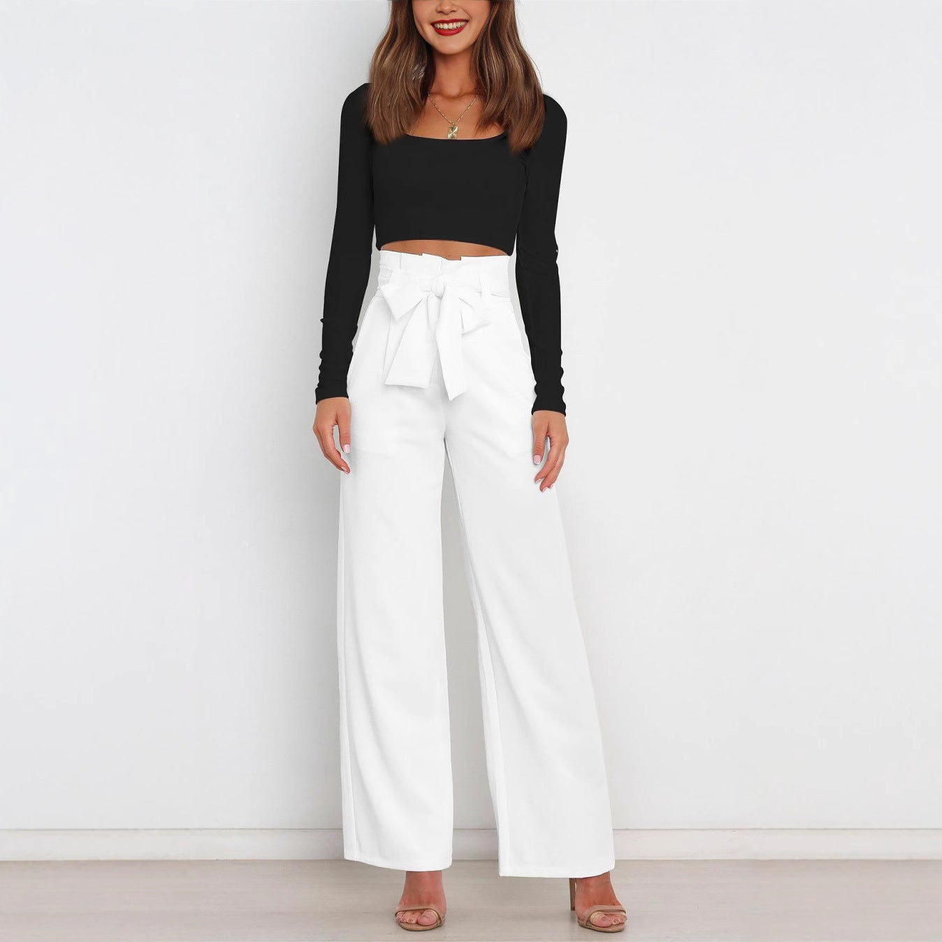Women's Fashion All-matching Casual Wide-leg Trousers