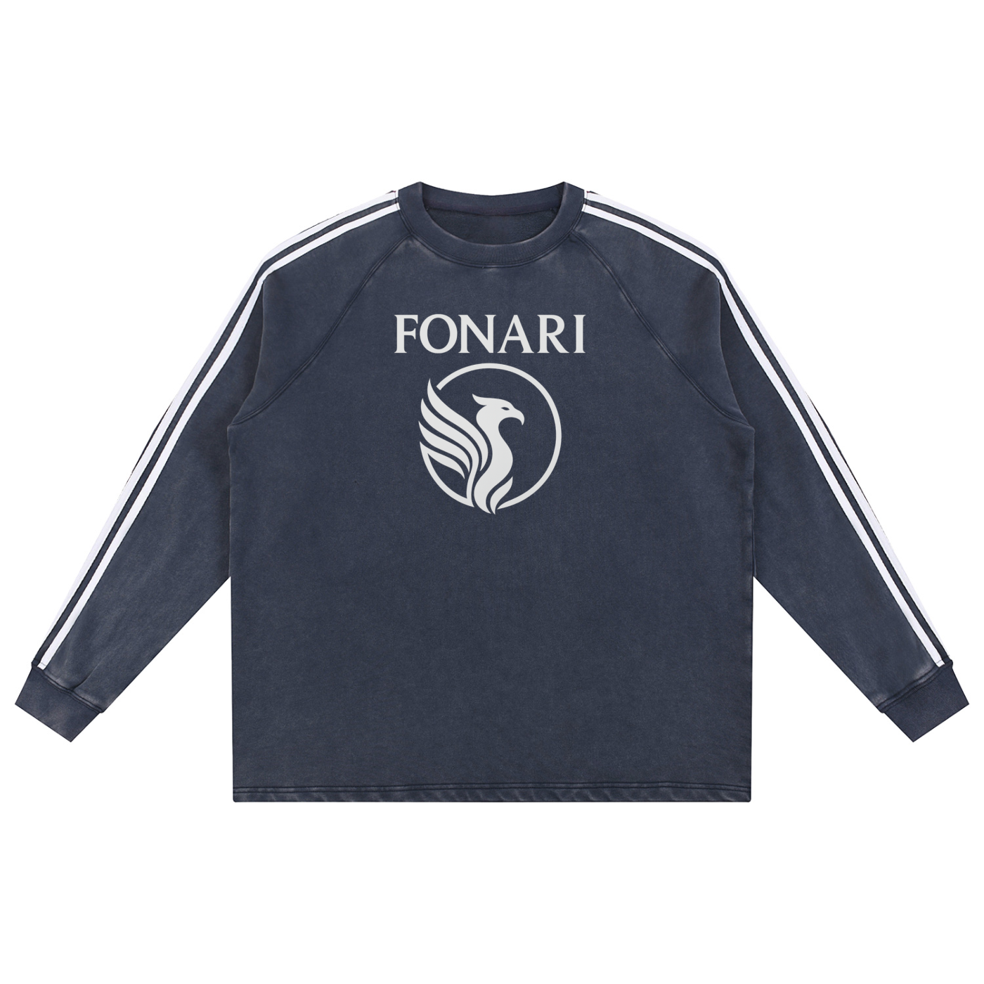 Snow Washed Contrast Tape Sweatshirt